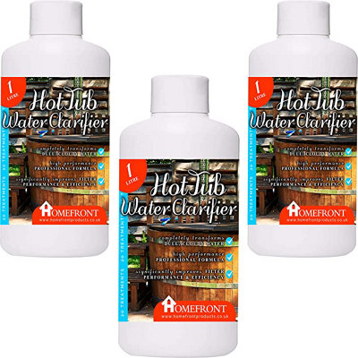 Homefront Hot Tub Water Clarifier - Transforms Dull & Cloudy Water Hot Tubs, Spas and Pools 3L