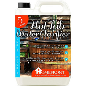 Homefront Hot Tub Water Clarifier - Transforms Dull & Cloudy Water Hot Tubs, Spas and Pools 5L