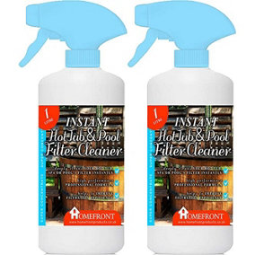 Homefront Instant Hot Tub and Pool Filter Cleaner - Quickly Removes Dirt, Grime, Oil and More 2L