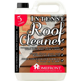 Homefront Intense Roof Cleaner Removes Dirt Grime Black Spot White Spot Mould Algae Moss 5 Litres