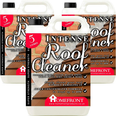 Homefront Intense Roof Cleaner Removes Dirt Grime Black Spot White Spot Mould Algae Moss & More 15 Litres