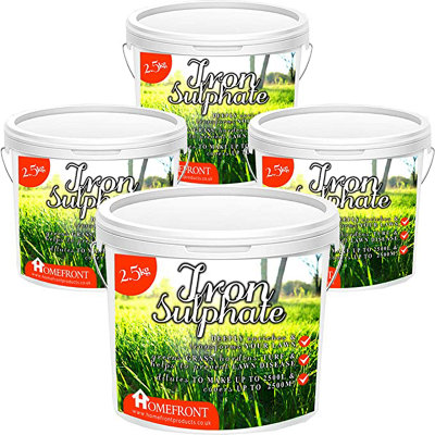 Homefront Iron Sulphate - Makes Grass Greener, Hardens Turf and Prevents Lawn Disease Makes upto 10000L & Covers upto 10000m2 10kg