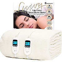 Homefront King Size Luxury Fleece Electric Blanket With Digital Control, 9 Heat Settings and Timer Setting