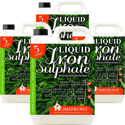 Homefront Liquid Iron Sulphate - Greens Grass, Hardens Turf and Helps ...