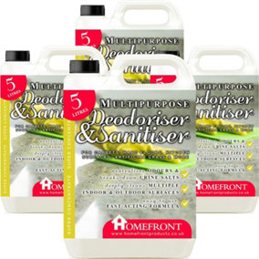 Homefront Multipurpose Deodoriser & Sanitiser - Removes Germs & Odours on Carpets, Hard Floors, Artificial Grass & More 20L