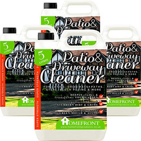 Homefront Patio and Driveway Cleaner - Deeply Cleans to Remove Dirt, Grime and Stains - Easy to Use Fluid (20 Litres)
