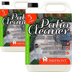 Homefront Patio Cleaner - Concentrated Formula to Remove Dirt, Grime, Mould and Algae - Easy to Use Fluid (10 Litres)