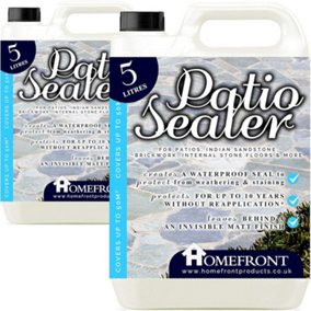 Homefront Patio Sealer - Patio Sealant for Indian Sandstone, Concrete, Paths, Patios, Slate, Brick 10L