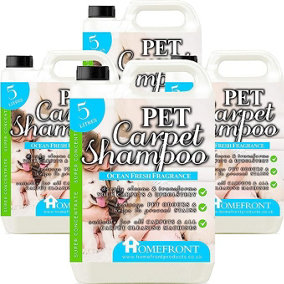 Homefront Pet Carpet Shampoo - Deeply Cleans to Remove Dirt, Nasty Odours and Stains, Breaks Down Urine Salts and Pet Deposits 20L