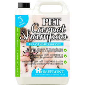 Homefront Pet Carpet Shampoo - Deeply Cleans to Remove Dirt, Nasty Odours and Stains, Breaks Down Urine Salts and Pet Deposits 5L