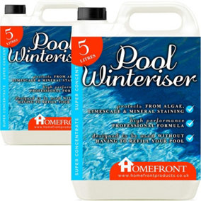 Homefront Pool Winteriser Protects Your Pool Hot Tub or Spa Throughout the Winter Prevents Limescale & Algae 10L