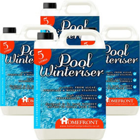 Homefront Pool Winteriser Protects Your Pool Hot Tub or Spa Throughout the Winter Prevents Limescale & Algae 20L