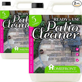 Homefront Ready to Use Patio Cleaner - Easy to Use Fluid Deeply Cleans to Remove Dirt & Grime 10L
