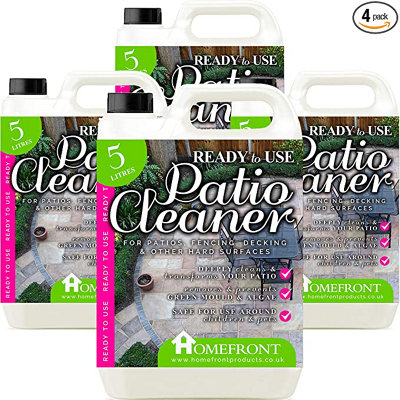 Homefront Ready to Use Patio Cleaner - Easy to Use Fluid Deeply Cleans to Remove Dirt & Grime 20L