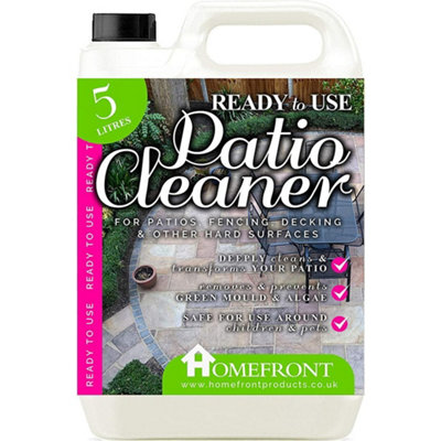 Homefront Ready to Use Patio Cleaner - Easy to Use Fluid Deeply Cleans to Remove Dirt & Grime 5L