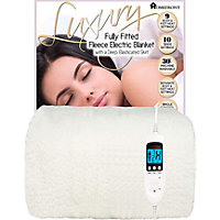 Homefront Single Luxury Fleece Electric Blanket With Digital Control, 9 Heat Settings and Timer Setting