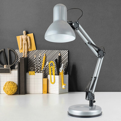 HomeLife 35w 'Swing Poise' Hobby Desk Lamp - Strato Silver