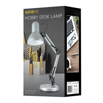 HomeLife 35w 'Swing Poise' Hobby Desk Lamp - Strato Silver