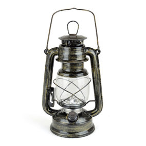 HomeLife "Ottawa" LED Storm Lamp Antique Brass