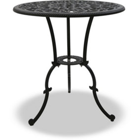 Homeology BANGUI Black Garden and Patio Cast Aluminium Bistro Table