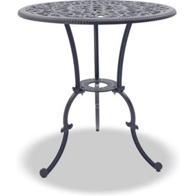 Homeology BANGUI Grey Garden and Patio Cast Aluminium Bistro Table