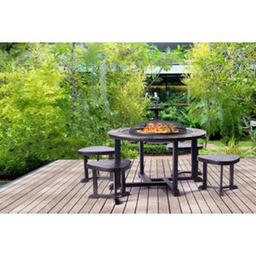 Homeology Fireology CORDOVA Garden SUPERSIZED Heater, Fire Pit, Brazier, Barbecue, Table and Ice Bucket