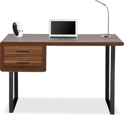 Homeology HARMONIA Walnut with Matt Black 2Drawer Contemporary Home