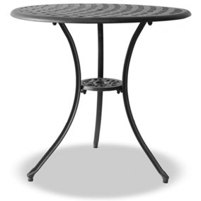 Homeology OSHOWA Black Garden and Patio Cast Aluminium Bistro Table