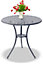 Homeology OSHOWA Grey Garden and Patio Cast Aluminium Bistro Table