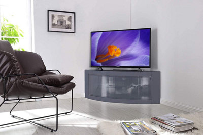 Grey corner tv unit hot sale for 50 inch