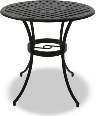 Homeology PREGO Black Garden and Patio Cast Aluminium Bistro Table