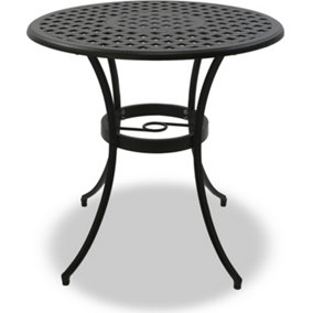 Homeology PREGO Black Garden and Patio Cast Aluminium Bistro Table