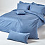 Homescapes Air Force Blue Continental Pillowcase 1000 TC, 40 x 80cm