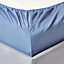 Homescapes Air Force Blue Egptian Cotton Fitted Sheet 1000 Thread Count, Single
