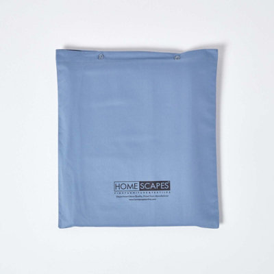 Homescapes Air Force Blue Egptian Cotton Fitted Sheet 1000 Thread Count, Super King
