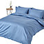 Homescapes Air Force Blue Egyptian Cotton Duvet Cover with Pillowcases 1000 Thread Count, Single