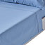 Homescapes Air Force Blue Egyptian Cotton Flat Sheet 1000 Thread Count, Double
