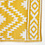Homescapes Anna Aztec Yellow & White Outdoor Rug, 180 x 270 cm