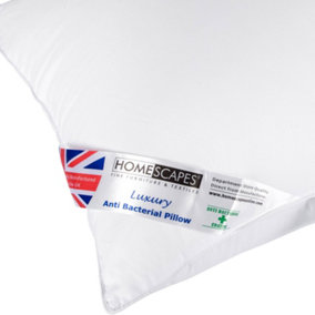 Homescapes Anti Bacterial Pillow Super Microfibre, 48 x 74 cm