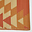 Homescapes Anya Aztec Orange Outdoor Rug Runner, 75 x 200 cm
