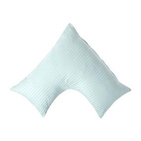 Homescapes Aqua Blue Egyptian Cotton Super Soft V Shaped Pillowcase 330 TC