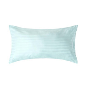 Homescapes Aqua Blue Egyptian Cotton Ultrasoft Housewife Pillowcase 330 TC, King Size