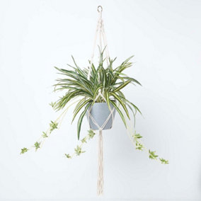 Homescapes Artificial Hanging Basket Spider Plant, 95 cm