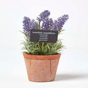 Homescapes Artificial Lavender Plant in Decorative Pot