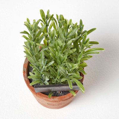 Homescapes Artificial Rosemary Plant in Decorative Pot