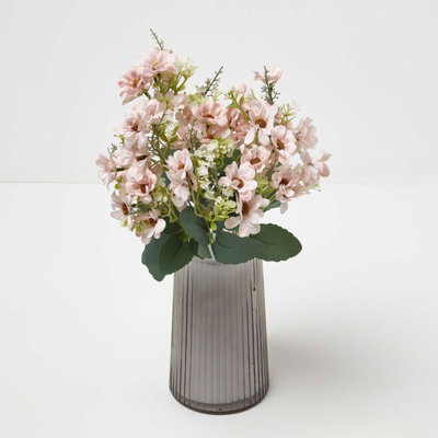 Homescapes Artificial Wild Daisy  Blush Pink Bouquet Flower, 46 cm