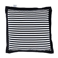 Homescapes Black and White Striped Seat Pad