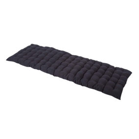 Homescapes Black Bench Cushion, Three Seater