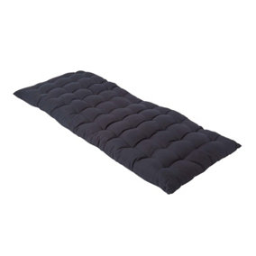Homescapes Black Bench Cushion, Two Seater