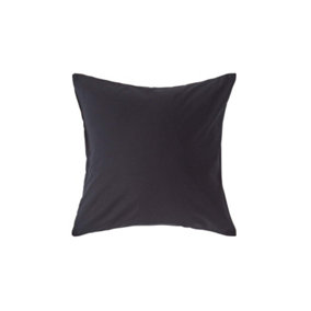 Homescapes Black Continental Egyptian Cotton Pillowcase 200 TC, 40 x 40 cm
